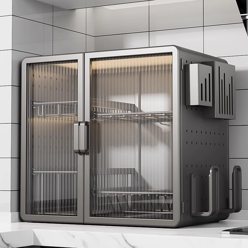 碗碟收纳架家用碗柜厨房多功能置物架放碗架碗盘沥水架碗筷收纳盒