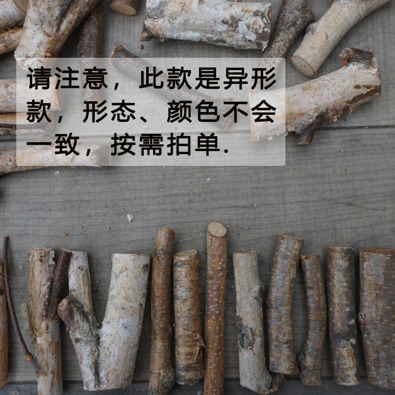 桦树枝原木树干木段木桩装饰diy手工环创造景摆件文艺拍摄道具栏