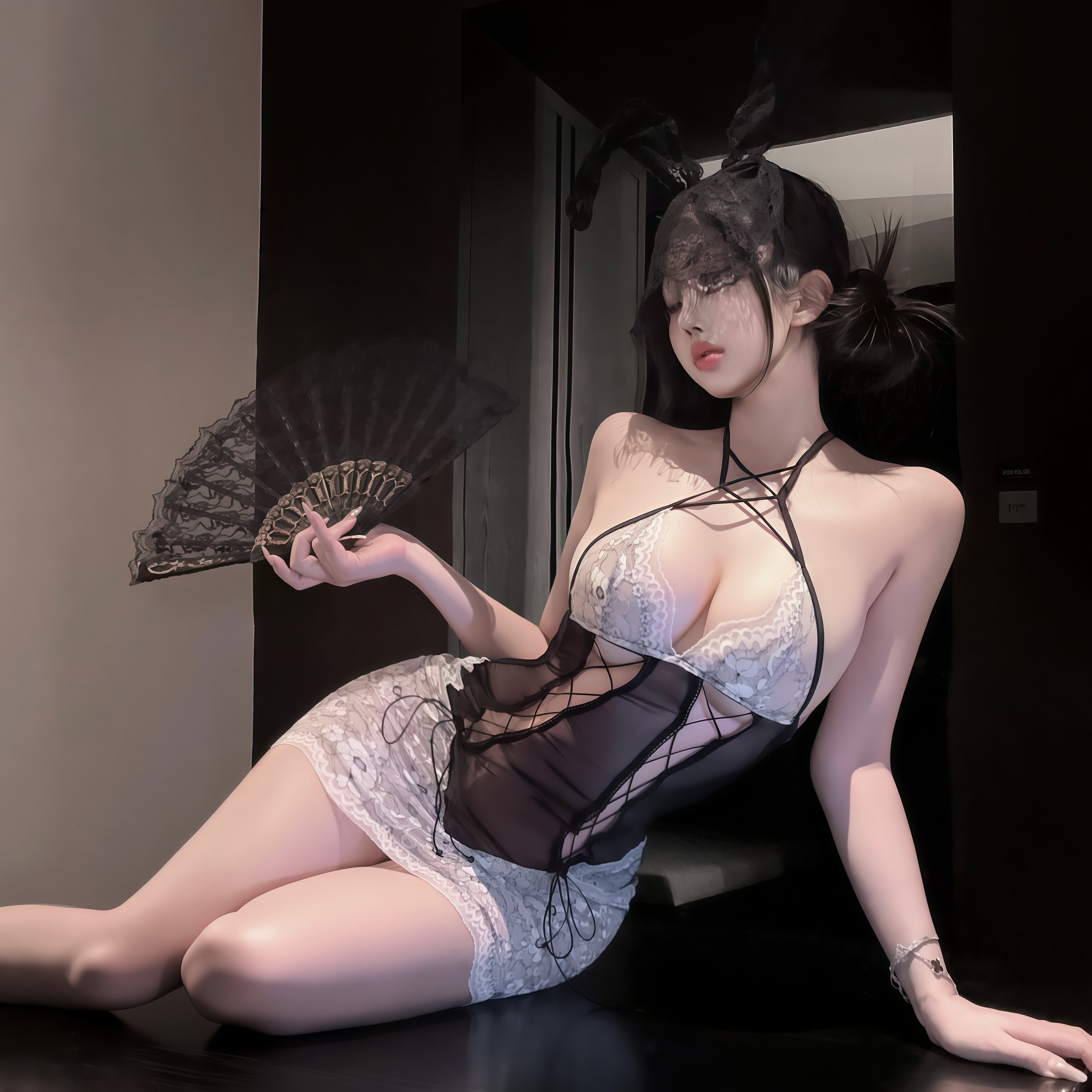 情趣内衣性感蕾丝包臀裙纯欲情调趣内衣qqny诱惑制服男士情调内衣