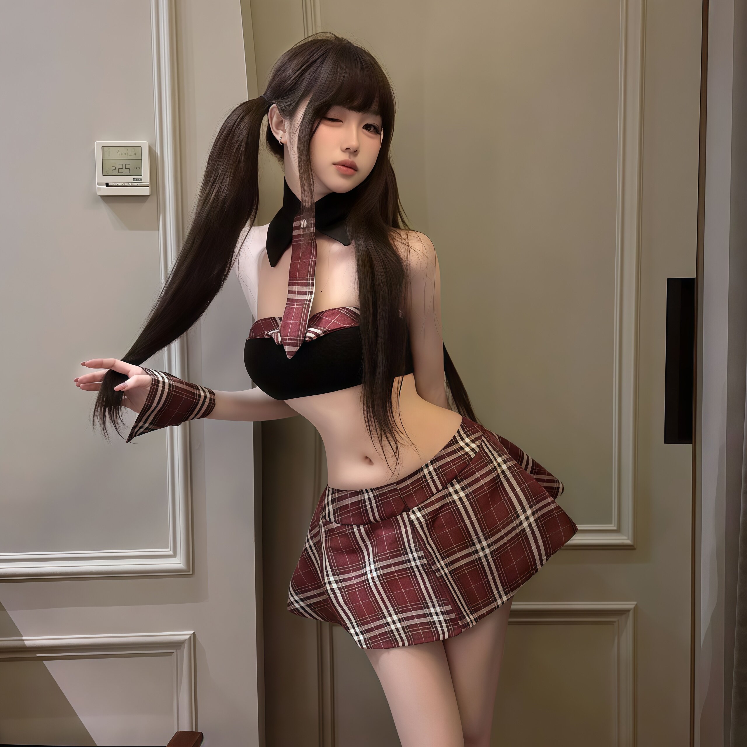 性感诱惑情qu内衣趣禁欲系学院风qqny纯欲调情性趣JK百褶裙套装女