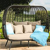 室内露天创意鸟巢吊床室外庭院懒人躺床秋千户外休闲阳台藤编家具