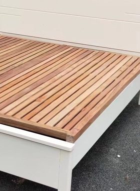 白色橡木床实木床配硬床板 上海包送货安装1.8双人床1.5原木床