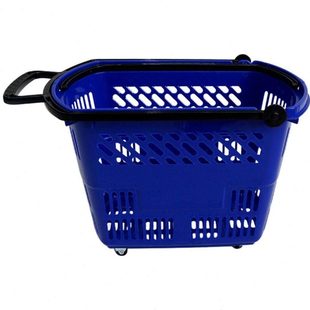 买菜塑料沥水篮子 腾驰 手提篮手拉篮 超市卖场购物篮 35L