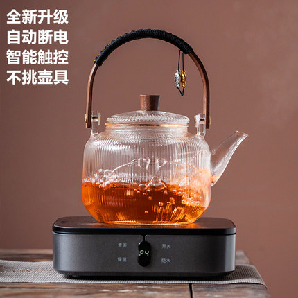 电陶炉煮茶e炉小型煮茶器2024新款家用烧水泡茶煮茶壶电热茶具套