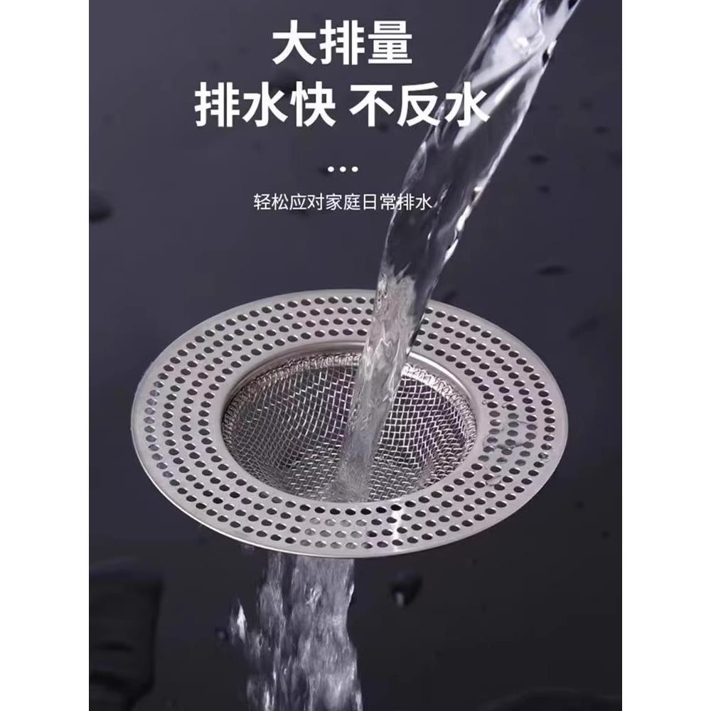 不锈钢方形地漏圆形防堵塞过滤器厕所过滤器防头发防堵塞下水道神