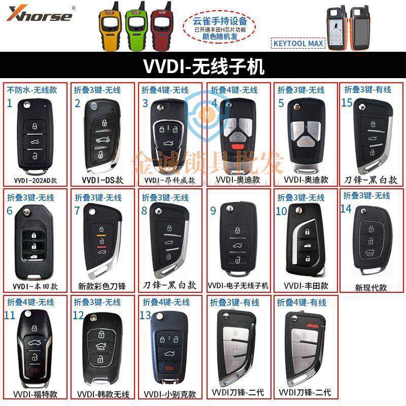 VVDI无线电子芯片子机无线NA系列超模子机新款B5款现代款刀锋DS款