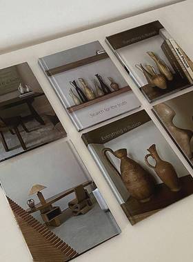 ins复古杂志风硬壳道具书本子记事本横线拍照搭配家居装饰书