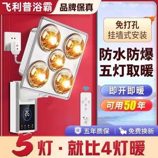 浴霸灯g泡取暖防水防爆化妆室浴室挂壁浴霸挂墙免打孔 壁挂式