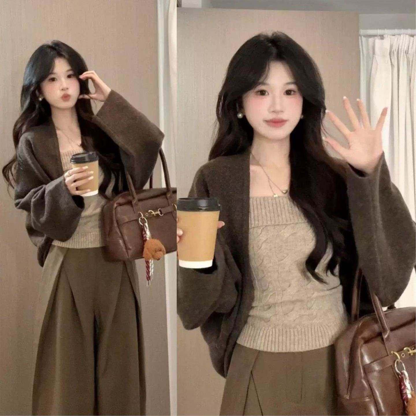2026早春春装一整套女春季新款韩系毛衣针织开衫上衣套装
