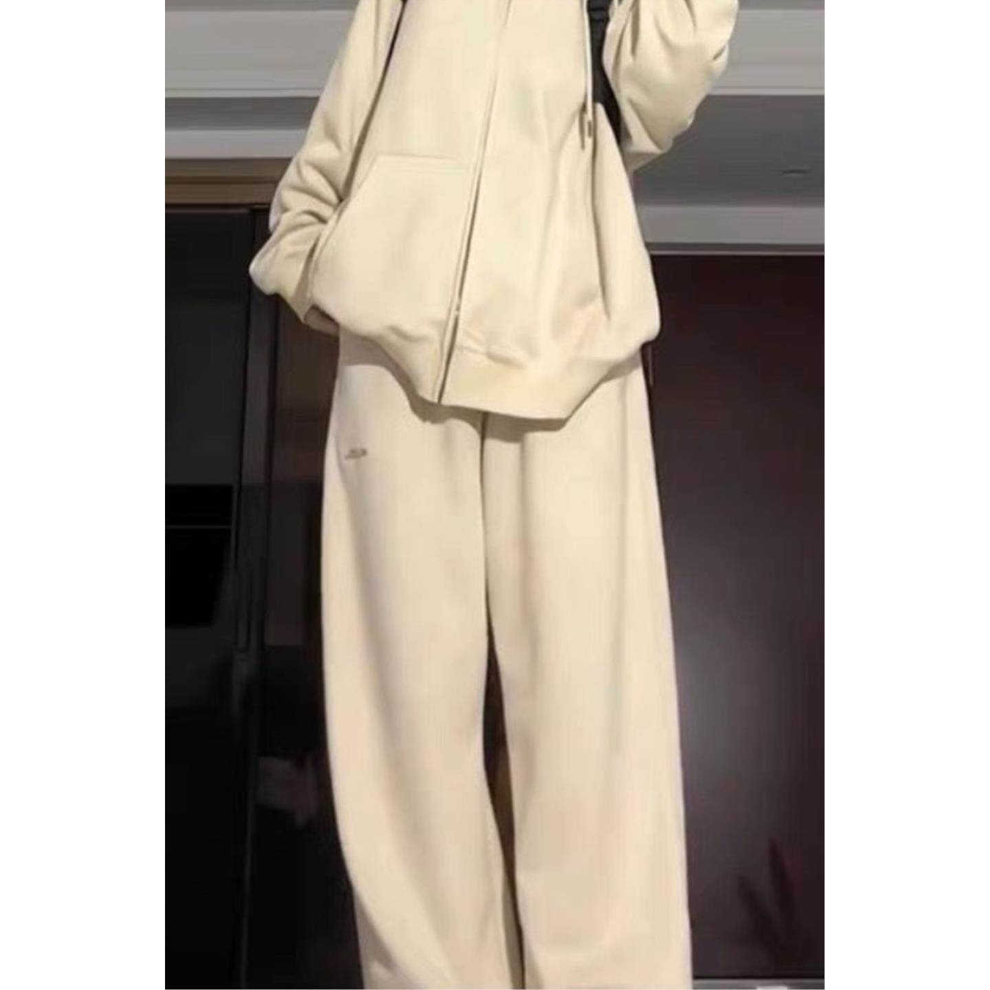 盐系少女运动服套装女秋季学生韩版宽松慵懒风减龄卫衣休闲两件套