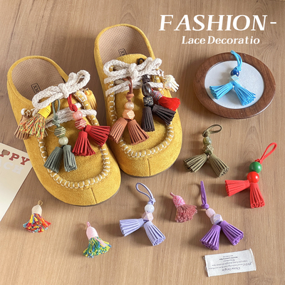 秋冬MIU系串珠鞋挂德训鞋装饰