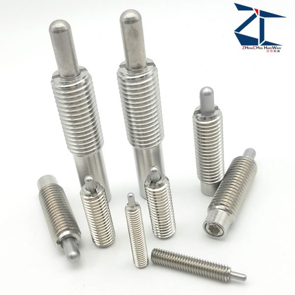 PJLSW12-10不锈钢弹簧柱塞 超轻载分度销顶丝缓冲器（ZC201-4-1H)
