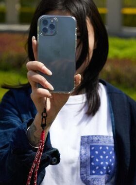 BL腰果花OOD链复古 BLUE挂件钥匙链 日系 手机 挂绳编织