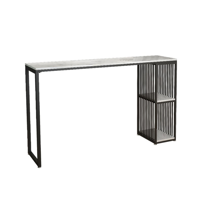 北欧靠墙大理石吧台桌家用长条桌C现代简约客厅隔断柜小型高脚桌