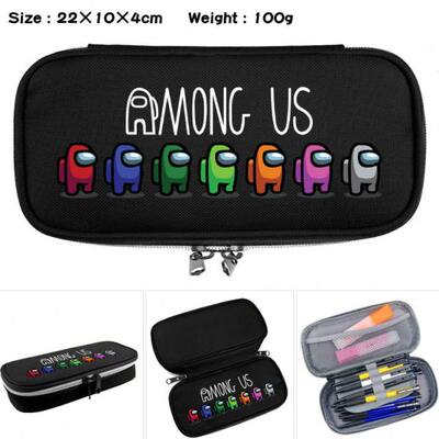 gon文具盒小学生铅笔大容量Am太s狼人杀u帆布笔袋中 笔盒空男生女