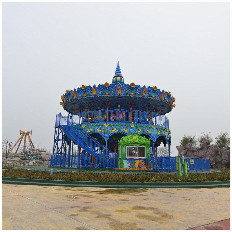 儿童旋转木马32人公园广场儿童娱乐设备大型24座 转马游乐设备