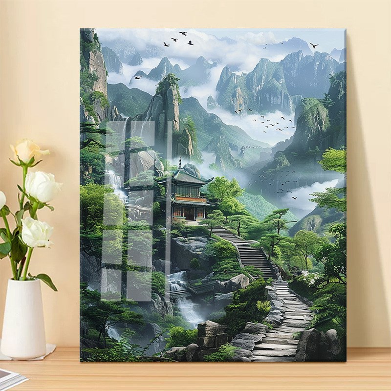 人间仙境十字绣自己绣2024新款满绣图手工钻石绣卧室小幅