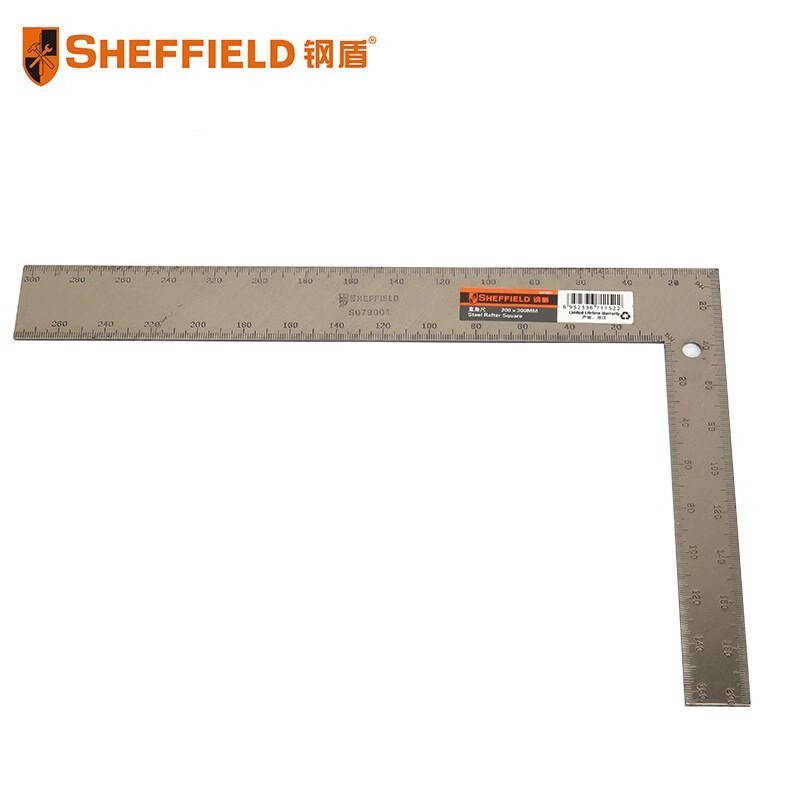 钢盾 S079002 直角尺600*400mm L型尺 不锈钢双面刻度尺/[1把]