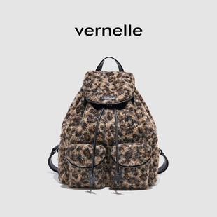 vernelle大容量复古GOGO双肩包百搭通勤背包女包