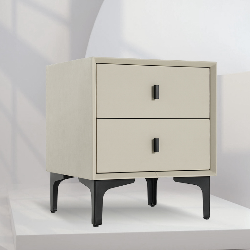 净眠 现代简约大容量双屉收纳家用卧室床头柜 XG2303