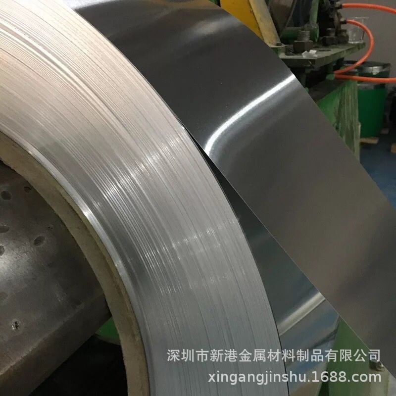 304不锈钢带 弹簧片切割打孔 垫片冲压加工 磨刃口