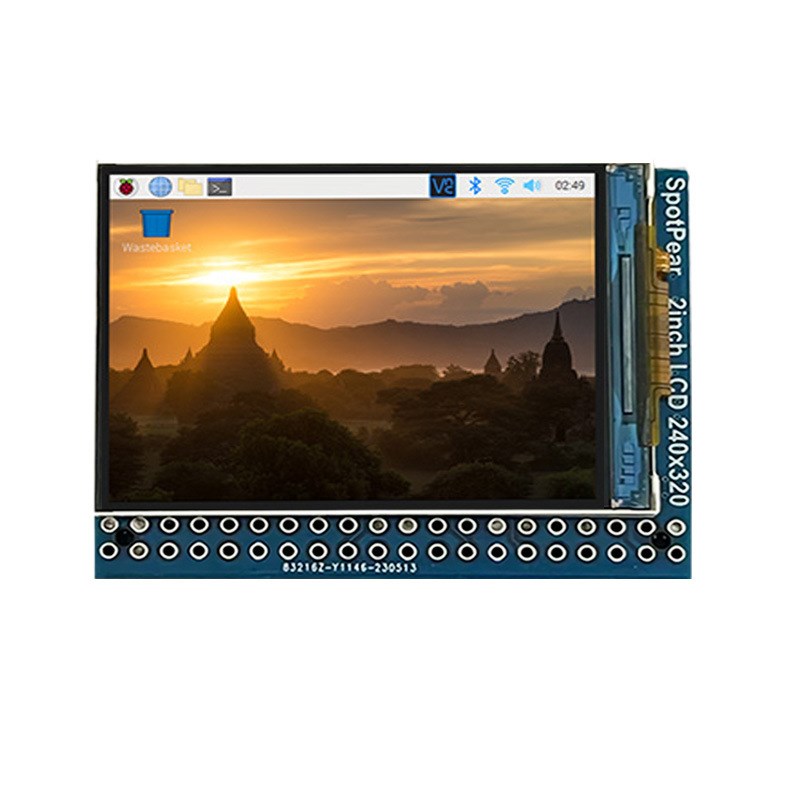 树莓派2寸LCD显示屏GPIO接口IPS 240320 板载喇叭 支持音频播放