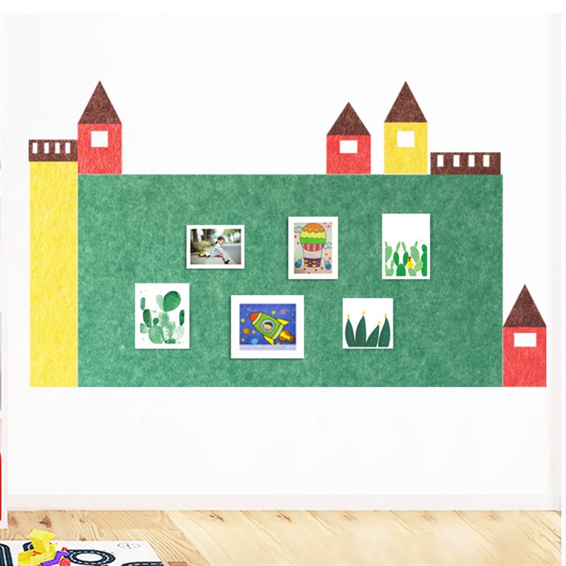 幼儿园主题墙环创城堡毛毡板展示板宣传栏文化墙宣传公告栏背景墙
