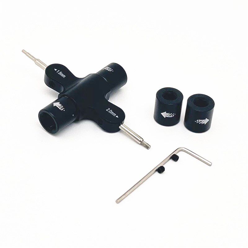 1.5mm/2.0mm内六角M3/M5四方扳手 带轴承快拆套筒 穿越机维修工具