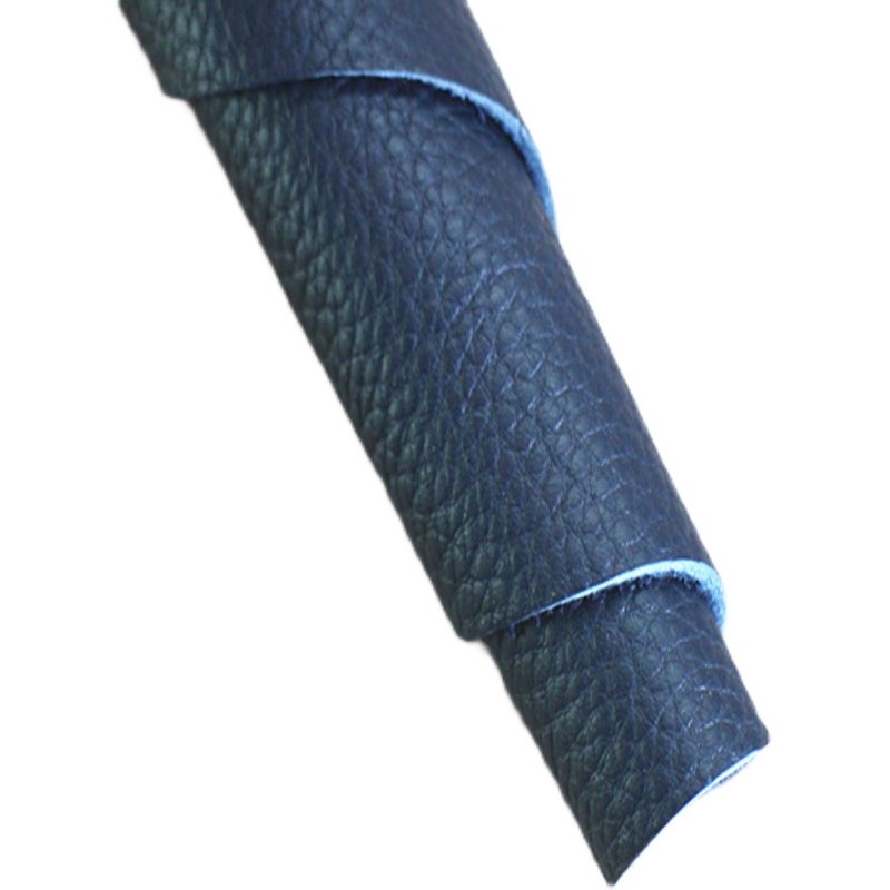 黑色牛皮真皮料荔枝纹软包沙发头层牛皮面料皮子皮革Y面料整张皮