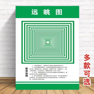 视力训练图散光矫正近视远视表眼肌训练运动增视图眼保健操墙贴