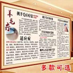 羊毛疔宣传海报挂画挑羊毛疔广告图挂画中医养生馆理疗店装饰贴画