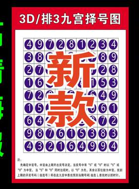 3D选号图3D排三选号技巧彩民专用福利彩票体育彩票店用品精准