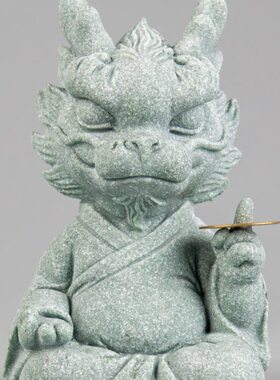 玄关装饰青轻奢石可养高档砂鱼缸造景摆设入户摆件逗兽记 玩茶小