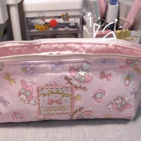 日系蒂和乐学生刺绣花花可爱收纳包文具袋随身花印美手拿笔袋便携