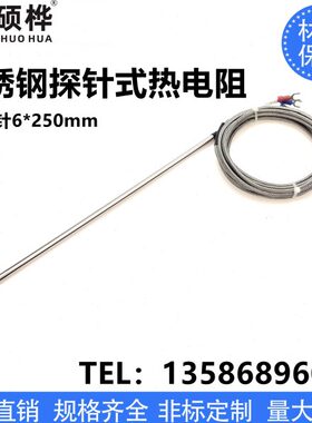 0 *度6-米 探针Pmm热电偶线不锈钢3.5长01020  热电阻式250T0mm