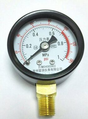 40mm 小压力表 1mpa 140psi Y-40 径向 螺纹M10*1 外壳Φ42mm