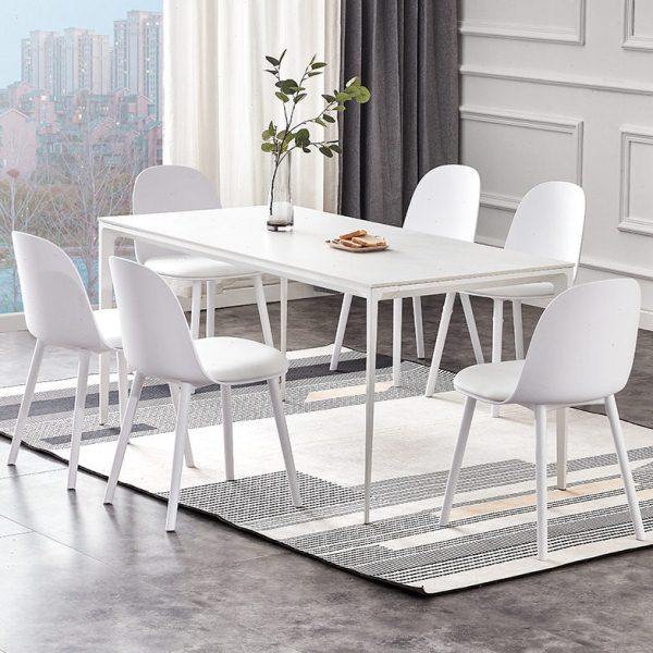 北欧丰极简椅家用现代简约饭桌轻奢岩板餐桌利德铝合金小户型纯白,住宅家具,岩板餐桌,淘宝优惠券,粉丝福利购,淘宝优惠卷