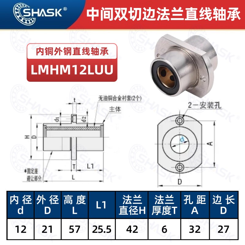中间双切边内铜外钢OGJ61 OGJ62 -d8 10 12 16 20 P25 30 35 40 5