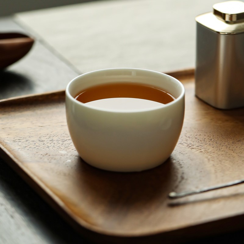 160ML主人杯羊l脂玉白瓷大号茶杯品茗杯酒店烫碗茶具普洱白茶杯子