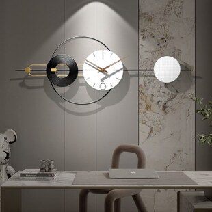 现代简约年2023网红挂钟客厅装 饰钟表时钟挂墙石英钟家用餐厅新款