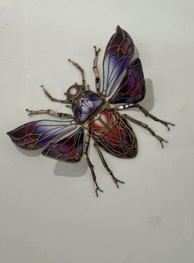 metal beetle wall hanging 金属平面赛博朋克风格甲虫墙贴壁挂
