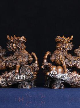 麒麟摆件一对 卧室求子家居装饰品收藏招财精致