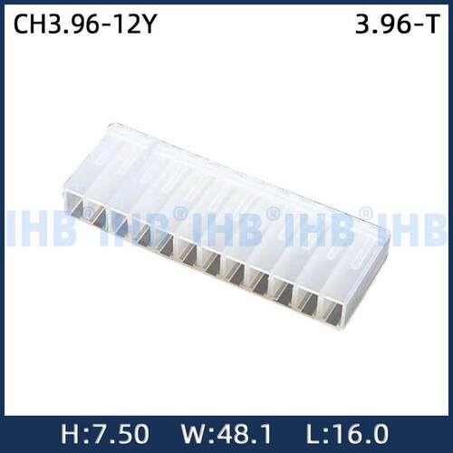 CH3.96-12Y条形接插件透明胶壳弯直针端子针座连接器零件
