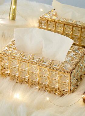 创意纸巾盒客厅高档轻奢小众高级感抽纸盒网红餐桌纸抽盒装饰摆件