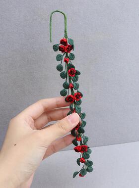 1:12迷你娃娃屋dollhouse花园场景玫瑰花串画架秋千等装饰长花束