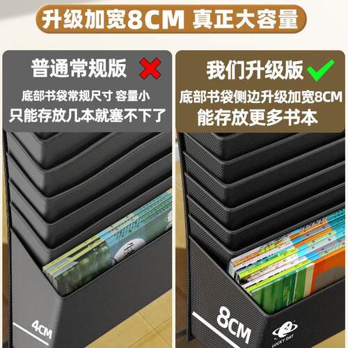 书桌侧边收纳学生教室用放书架护书袋侧面挂袋课桌侧挂书袋