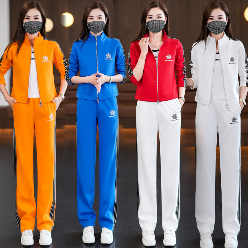 2023秋冬新款拉炼外套时尚x广场舞服装运动套装鬼步舞健身操晨练