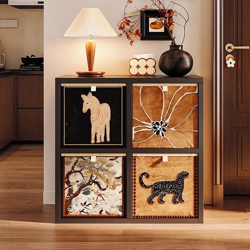 钢制格子柜卡莱克书架自由组合落地置物架收纳柜子储物柜一体家用