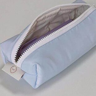 用心造物笔袋学生文具收纳袋奶油小方柔软抗摔收纳笔袋简约学生文