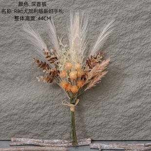 Riko尤加利络新妇手札仿真花家居装饰花假花手捧花束墙饰CF01324